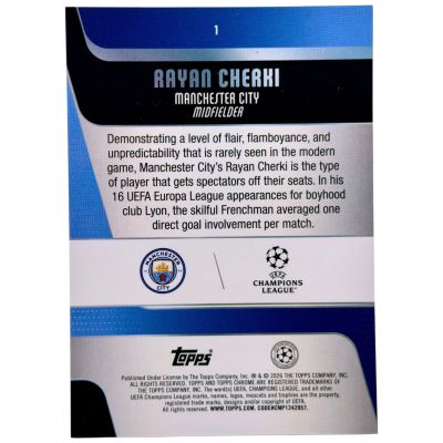 Rayan Cherki 2025-26 Topps Chrome UCC - Pink 157/250 #1 Manchester City