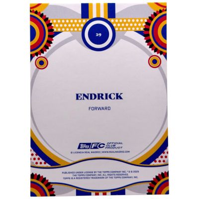 Endrick 2024-25 Topps Real Madrid Team Set - Static Paralele RC Rookie #29 