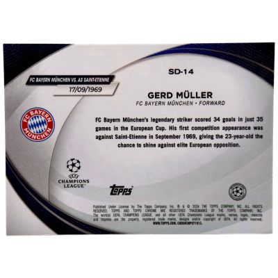 Gerd Muller 2023-24 Topps Chrome UCC - Starball Debut #SD-14 Bayern Munchen
