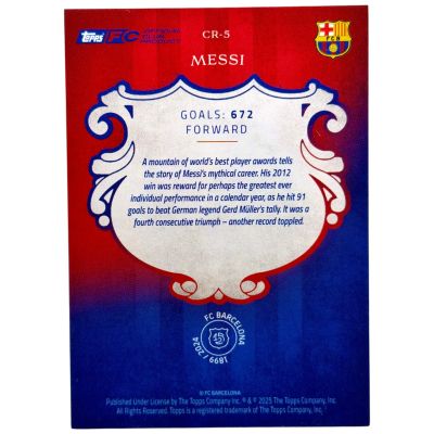 Lionel Messi 2024-25 Barcelona 125th Anniversary - Cream Of Crop #CR-5
