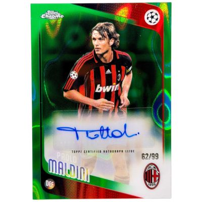 Paolo Maldini 2025-26 Topps Chrome UCC - AUTO 62/99 #CL-PM AC Milan