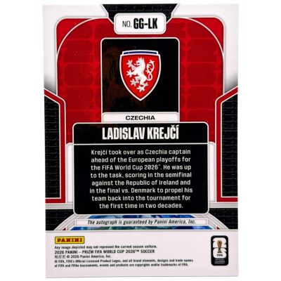 Ladislav Krejci 2026 Panini Prizm World Cup - Global Graphs AUTO #GG-LK Cehia