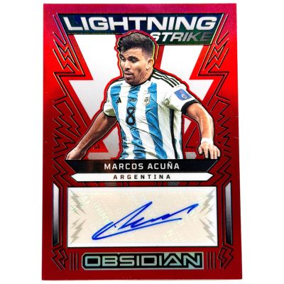 Marcos Acuna 2022-23 Panini Obsidian Soccer - AUTO  Lightining Strike 3/8 #LS-MAA Argentina