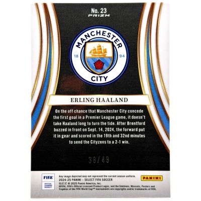 Erling Haaland 2024-25 Panini Select Fifa Soccer - Equalizer 38/49 #23 Manchester City