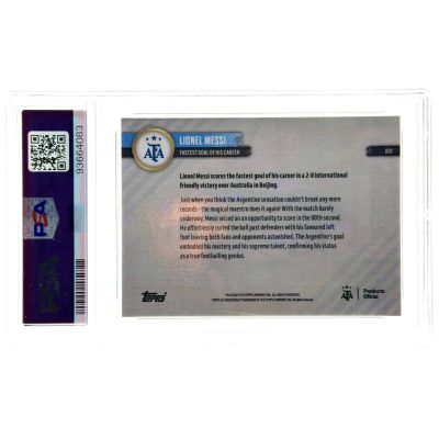Lionel Messi 2023 Topps NOW Fastest Goal of His Career #001 PSA 9 Argentina