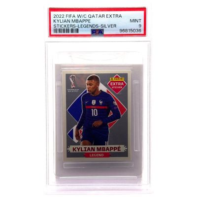 Kylian Mbappe 2022 Panini Quatar World Cup 20222 - Extra Sticker SILVER PSA 9