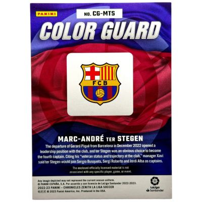 Marc-Andre Ter Stegen 2022-2023 Panini Chronicles Zenith La Liga Soccer Relic 07/49 #CG-MTS  Fc Barcelona