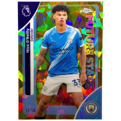 Nico O'reilly Topps Chrome premier league Sapphire Edition 17/50 Future Star #130 Manchester city