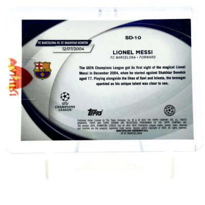 Lionel Messi 2023-24 Topps Chrome UEFA Club - STARBALL Debuts #SD10 FC Barcelona