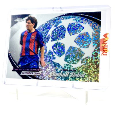 Lionel Messi 2023-24 Topps Chrome UEFA Club - STARBALL Debuts #SD10 FC Barcelona