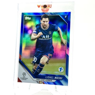 Lionel Messi 2021-22 Topps UEFA Champions League 1st Edition - BLUE FOIL 12/30 #10 PSG