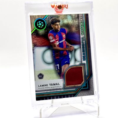 Lamine Yamal 2023-24 Topps Museum Collection UCL - Rookie RC Meaningful Material Relic AQUAMARINE 067/199 #MMSR-LY FC Barcelona