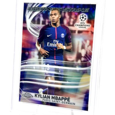 Kylian Mbappe 2017 Topps Chrome UEFA Champions League - Lightning Strike Rookie RC #LS-KM PSA 9 PSG