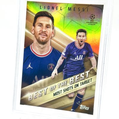 Lionel Messi 2021-22 Topps UCL UEFA - Best of The Best ORANGE 18/25 #BB-14 (POP4) PSA 9 Paris Saint Germain