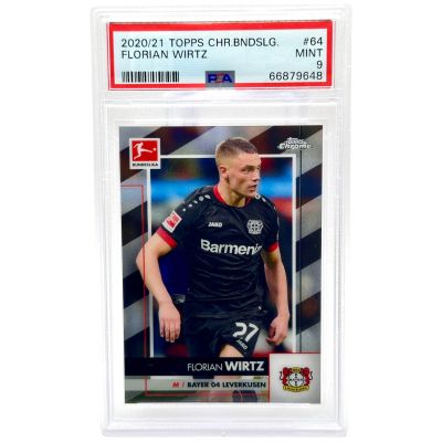 Florian Wirtz 2020-21 Topps Chrome Bundesliga Rookie RC #64 PSA 9 (48) Bayer Leverkusen