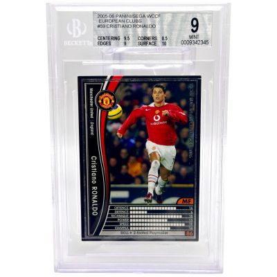 Cristiano Ronaldo 2005-06 Panini WCCF European Clubs Cristiano Ronaldo #59 BGS 9 Manchester United