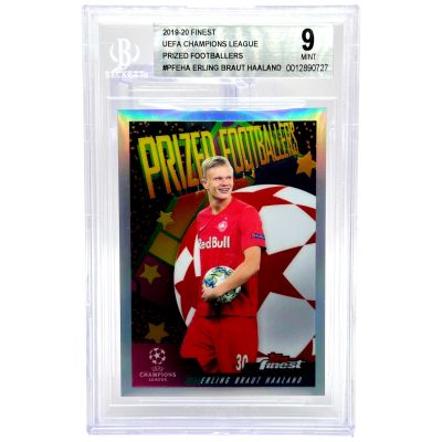 Erling Haaland 2019 Topps Finest UCL Prized Footballers Rookie RC #PF-EHA BGS 9 Salzburg