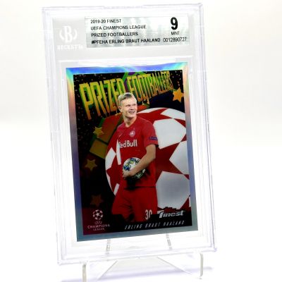 Erling Haaland 2019 Topps Finest UCL Prized Footballers Rookie RC #PF-EHA BGS 9 Salzburg