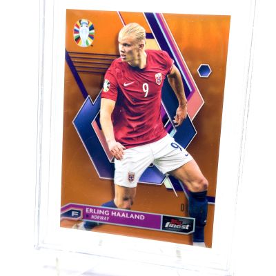 Erling Haaland 2023 Topps Finest Road To Euro 2024 Orange Refractors 01/25 #55 BGS 9 Norway