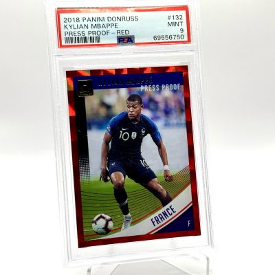 Kylian Mbappe 2018 Panini Donruss Press Proof RED Rookie RC #132 PSA 9 France