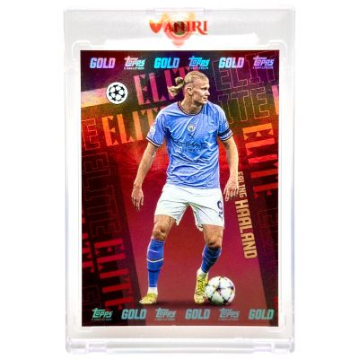 Erling Haaland 2022-23 Topps Gold UCC x Dan Leydon ELITE RED 10/10 UCL 22/23 Manchester City