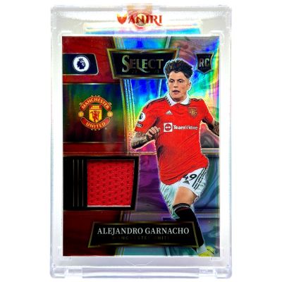 Alejandro Garnacho 2022-23 Panini Prizm Select Premier League PATCH Rookie RC #SW-ALG Manchester United