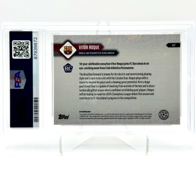 Vitor Roque 2023 Topps Now UEFA Champions League - ROOKIE RC Brazilian Icon #087 FC Barcelona PSA 10 