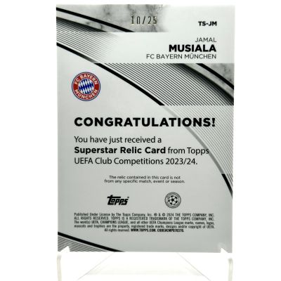Jamal Musiala 2023-24 Topps UEFA Club Competitions - ORANGE RELIC 10/25  #TS-JM Bayern Munchen
