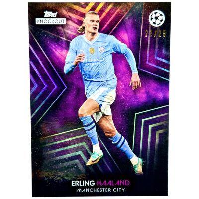 Erling Haaland 2023-24 Topps Knockout UCL - PURPLE 22/25 Manchester City