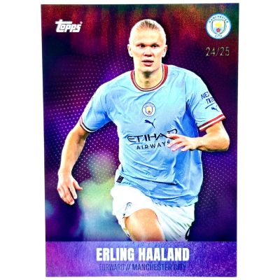 Erling Haaland 2023-24 Topps Manchester City Team Set - PURPLE 24/25 Manchester City