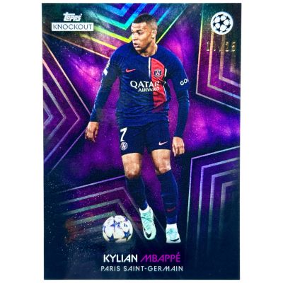 Kylian Mbappe 2023-24 Topps Knockout UCL - PURPLE 11/25 PSG