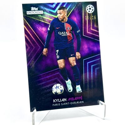 Kylian Mbappe 2023-24 Topps Knockout UCL - PURPLE 11/25 PSG