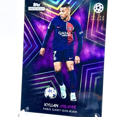 Kylian Mbappe 2023-24 Topps Knockout UCL - PURPLE 11/25 PSG