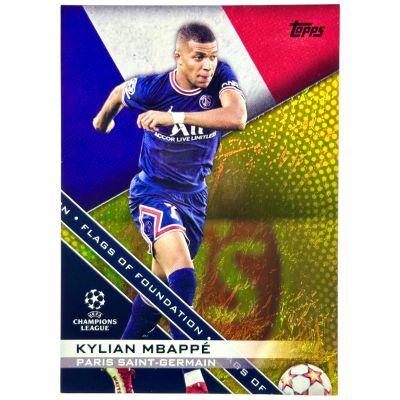 Kylian Mbappe 2022-23 Topps Flags of Foundation UCL - GOLD STARBALL 23/50 #FF-07 PSG