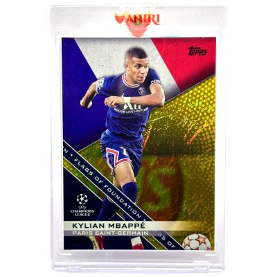 Kylian Mbappe 2022-23 Topps Flags of Foundation UCL - GOLD STARBALL 23/50 #FF-07 PSG