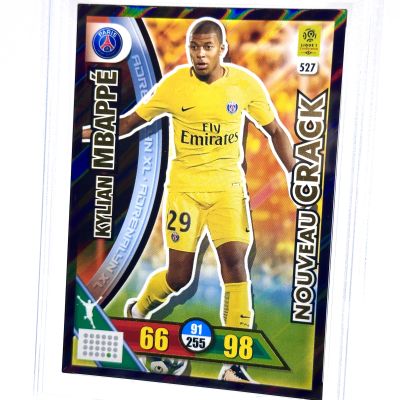 Kylian Mbappe 2017-18 Panini Adrenalyn Ligue 1 - ROOKIE RC #527 PSA 8  