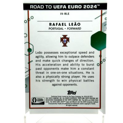 Rafael Leao 2023-24 Topps Pristine Road to Euro 2024 - RED 2/5 #IV-RLE AC Milan