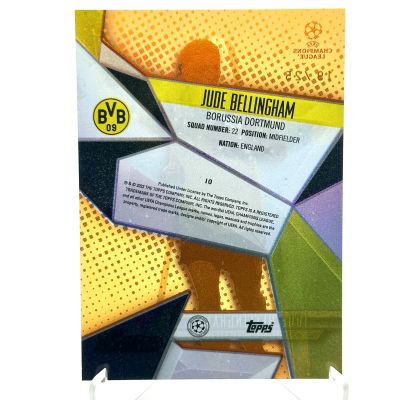 Jude Bellingham 2022-23 Topps Crystal UCL - ORANGE 19/25 #10 Bvb Dortmund