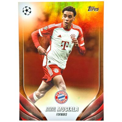 Jamal Musiala 2023-24 Topps UEFA Club Competitions - ORANGE 5/25 #160 Bayern Munchen