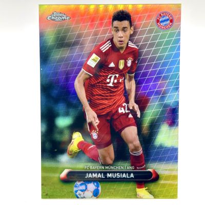 Jamal Musiala 2021/22 Topps Chrome Bayern München Refractor 08/49 #BAY-JM Bayern Munchen