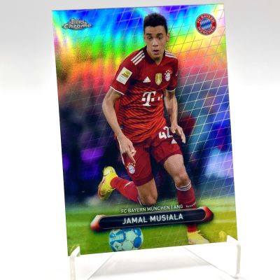 Jamal Musiala 2021/22 Topps Chrome Bayern München Refractor 08/49 #BAY-JM Bayern Munchen
