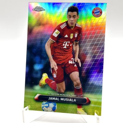 Jamal Musiala 2021/22 Topps Chrome Bayern München Refractor 08/49 #BAY-JM Bayern Munchen