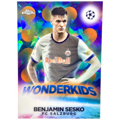 Benjamin Sesko 2022-23 Topps Chrome UCC - Rookie RC Wonderkids GOLD 31/50 #W-6 FC Salzburg