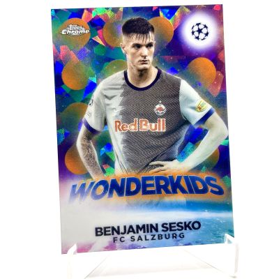 Benjamin Sesko 2022-23 Topps Chrome UCC - Rookie RC Wonderkids GOLD 31/50 #W-6 FC Salzburg
