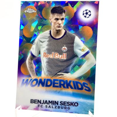 Benjamin Sesko 2022-23 Topps Chrome UCC - Rookie RC Wonderkids GOLD 31/50 #W-6 FC Salzburg