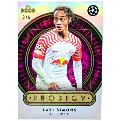 Xavi Simons 2023-24 Topps Deco UEFA - PINK 3/5 RB LEIPZIG