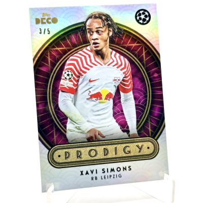 Xavi Simons 2023-24 Topps Deco UEFA - PINK 3/5 RB LEIPZIG
