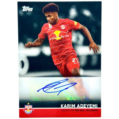 Karim Adeyemi 2021-22 Topps FC Salzburg Team Set - Rookie RC AUTO FC RED BULL Salzburg