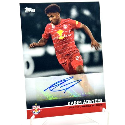 Karim Adeyemi 2021-22 Topps FC Salzburg Team Set - Rookie RC AUTO FC RED BULL Salzburg