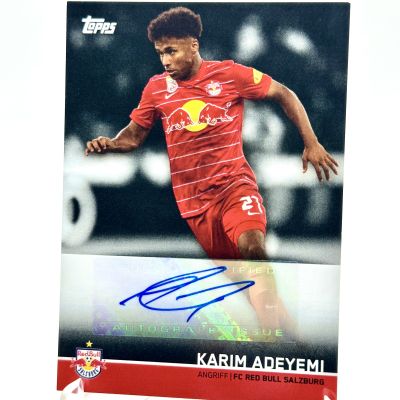 Karim Adeyemi 2021-22 Topps FC Salzburg Team Set - Rookie RC AUTO FC RED BULL Salzburg